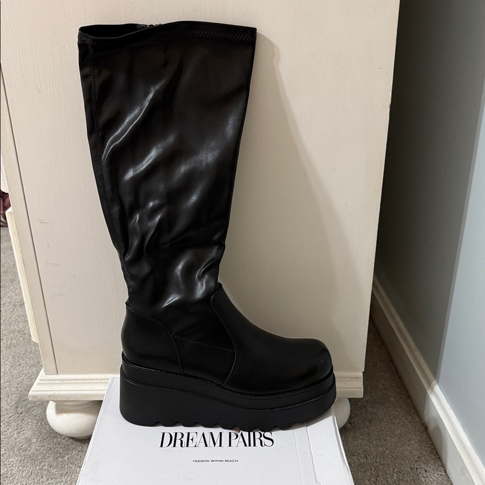 Dream Pairs Women's Over the Knee Black Boots